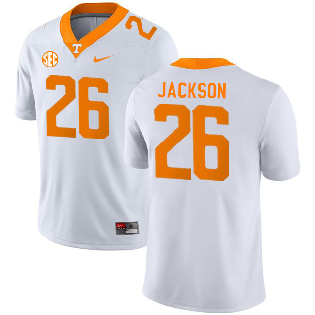 Tennessee Volunteers #26 Theo Jackson College Football Jerseys Stitched Sale-White